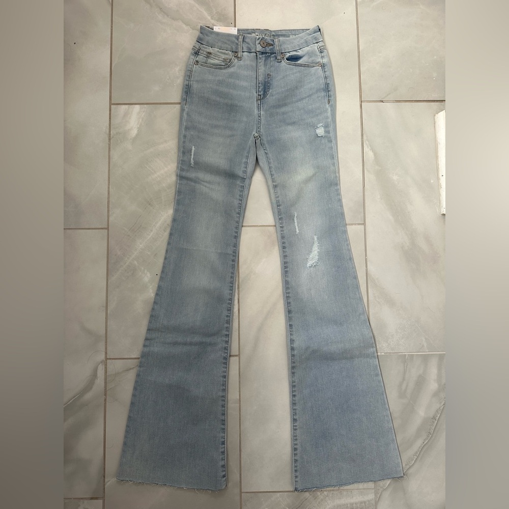 Rewash Sky Blue Hi Rise Flare Jeans